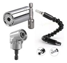 Kit Adaptador Angular Extensor Flexível Soquete Universal