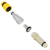 Kit Adaptador com Conector Filtro e Engate Amarelo Compatível com Lavajato Bricotech ABW2100G