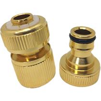 Kit Adaptador Conector de Torneira com Engate Rápido de Alumínio para Mangueira 1/2