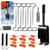 Kit Adaptador de Broca para Âncora de Gelo YIBOBO 19 Peças em Aço Inoxidável Kit Adaptador de Broca para Âncora de Gelo YIBOBO 19 Peças em Aço Inoxidável