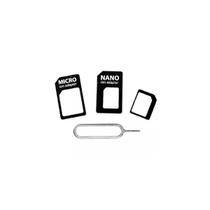 Kit Adaptador De Chip 3 Em 1 Celular Mini Micro E Nano Sim