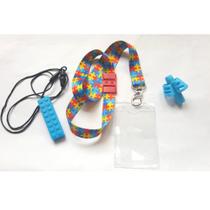 Kit Adaptador De Escrita Mordedor e Cordão Quebra Cabeça