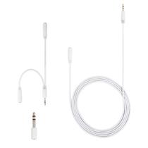 Kit Adaptador de Fone de Ouvido GE com Cabo Extensão Estéreo 3,5mm - Branco