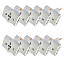 Kit Adaptador de Tomada Benjamin T 10A/20A Pino Maciço Adaptador Resistente