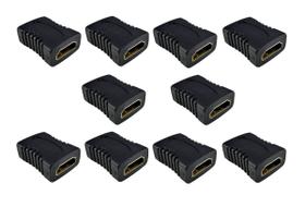 Kit Adaptador Emenda HDMI Fêmea 10 Peças