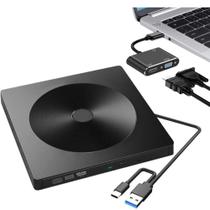 Kit Adaptador HDMI/VGA + Gravador Externo CD/DVD USB 3.0