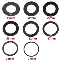 Kit Adaptadores De Anel Suporte Filtro Quadrado Cokin Serie P Kit Adaptadores De Anel Suporte Filtro Quadrado Cokin Serie P