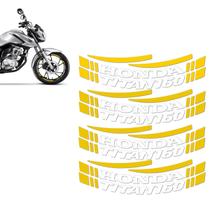 Kit Adesivo Aplique Da Roda Moto Honda Cg Titan 160