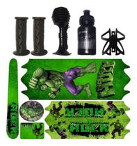 Kit Adesivo Bicicleta Infantil Buzina Manoplas Hulk Aro 16