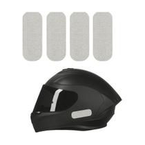 Kit Adesivo Capacete Refletivo Moto Prata