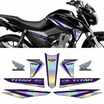 Kit Adesivo Carenagem Holográfico Honda Cg Titan 160