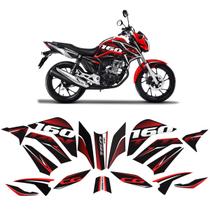 Kit Adesivo Carenagem Moto Honda Cg Titan 160 2022 Vermelho - SPORTINOX