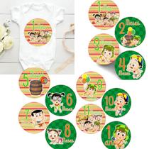 Kit adesivo Chaves baby 12 meses mesversario bebe para colar no body