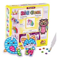 Kit Adesivo Colorir Aplique Strass Diamante Infantil Big Gem Kit Adesivo Colorir Aplique Strass Diamante Infantil Big Gem