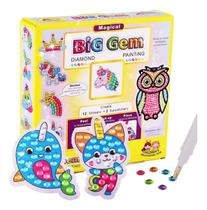 Kit Adesivo Colorir Aplique Strass Diamante Infantil Big Gem Kit Adesivo Colorir Aplique Strass Diamante Infantil Big Gem