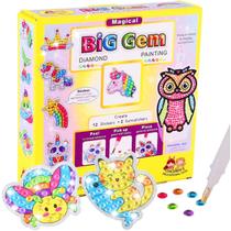 Kit Adesivo Colorir Aplique Strass Diamante Stockers Big Gem Kit Adesivo Colorir Aplique Strass Diamante Stockers Big Gem