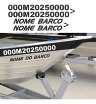 Kit Adesivo Compatível com Barco Nome e Número Vinil