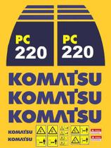Kit Adesivo Compatível Escavadeira Komatsu Pc220 Completo Kit Adesivo Compatível Escavadeira Komatsu Pc220 Completo