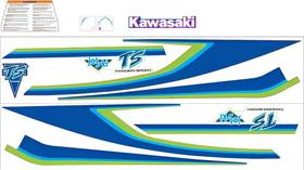 Kit Adesivo Compatível Jet Ski Kawasaki TS 92 Kit Adesivo Compatível Jet Ski Kawasaki TS 92