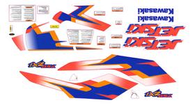 Kit Adesivo Compatível Jet Ski Kawasaki ZXI 750 Kit Adesivo Compatível Jet Ski Kawasaki ZXI 750