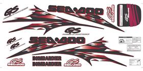 Kit Adesivo Compatível Jet Ski Sea-Doo GS 00 Pro Vermelho Kit Adesivo Compatível Jet Ski Sea-Doo GS 00 Pro Vermelho