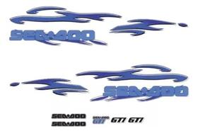 Kit Adesivo Compatível Jet Ski Sea Doo Gti 750 Azul Jtki28 Kit Adesivo Compatível Jet Ski Sea Doo Gti 750 Azul Jtki28