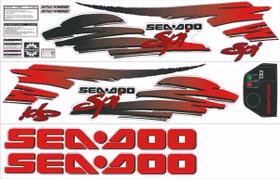 Kit Adesivo Compatível Jet Ski Sea-Doo SPX/SPI Vermelho Kit Adesivo Compatível Jet Ski Sea-Doo SPX/SPI Vermelho