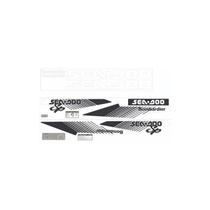 Kit Adesivo Compatível Jet Ski Seadoo SP92 Preto/Branco
