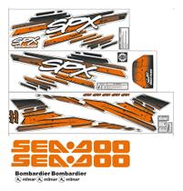 Kit Adesivo Compatível Jet Ski Seadoo SPX 98 Laranja/Preto Kit Adesivo Compatível Jet Ski Seadoo SPX 98 Laranja/Preto