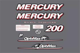 Kit Adesivo Compatível Mercury Optimax 200HP 11un