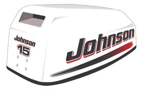 Kit Adesivo Compatível Motor de Popa Johnson 15HP 07/08 Kit Adesivo Compatível Motor de Popa Johnson 15HP 07/08