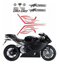 Kit Adesivo Compatível Mv Agusta F4 2014 Preta Completo 013 Kit Adesivo Compatível Mv Agusta F4 2014 Preta Completo 013