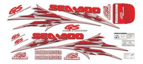 Kit Adesivo Compatível Sea-Doo GS 2000 Vermelho Kit Adesivo Compatível Sea-Doo GS 2000 Vermelho
