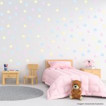 Kit Adesivo Decorativo Infantil Lua Nuvem Estrela Lisa