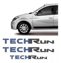 Kit Adesivo Emblema Lateral Traseiro Renault Sandero Techrun