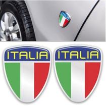 Kit Adesivo Emblema Resinado Porta Fiat Italia 2Pçs
