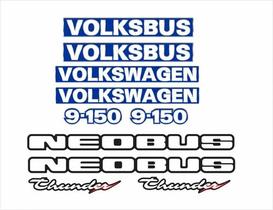 Kit Adesivo Emblema Resinado Volkswagen 9-150 Neobus Cmk112