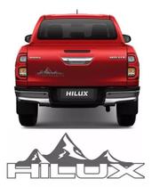 Kit Adesivo Emblema Tampa Traseira Toyota Hylux Grafite