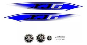 Kit Adesivo Emblema Yamaha Xj6 Xj6n 2011 2012 Preta Xj61003