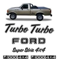 Kit Adesivo Emblemas F1000 1993/1995 Turbo Super Série 4x4 Kit Adesivo Emblemas F1000 1993/1995 Turbo Super Série 4x4