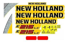 Kit Adesivo Escavadeira New Holland E215 -jde215lc Kit Adesivo Escavadeira New Holland E215 -jde215lc