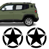 Kit Adesivo Estrela Militar Jeep Renegade Lateral Decorativo