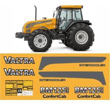 Kit Adesivo Faixa Compatível Trator Valtra Bm125 Intercooler
