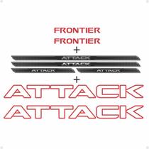 Kit Adesivo Faixa Frontier Attack Vermelho + Soleira Porta