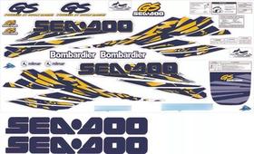 Kit Adesivo Faixa Jet Ski Seadoo Gs 98