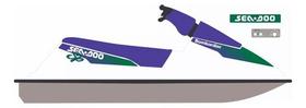 Kit Adesivo Faixa Jet Ski Seadoo Pers. Sp 92 Verde E Roxo Kit Adesivo Faixa Jet Ski Seadoo Pers. Sp 92 Verde E Roxo