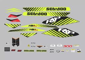 Kit Adesivo Faixa Jet Ski Seadoo Rxp 300 2016