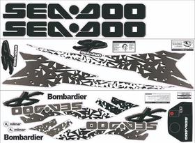 Kit Adesivo Faixa Jet Ski Seadoo Sp 95 Preto Kit Adesivo Faixa Jet Ski Seadoo Sp 95 Preto