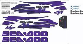 Kit Adesivo Faixa Jet Ski Seadoo Spx Para Spi Roxo