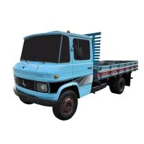 Kit Adesivo Faixa Lateral Caminhão Mercedes Benz Mb 608 cinza